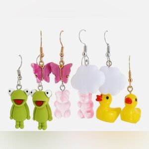 Colorful Fun 5 Sets of earrings, new